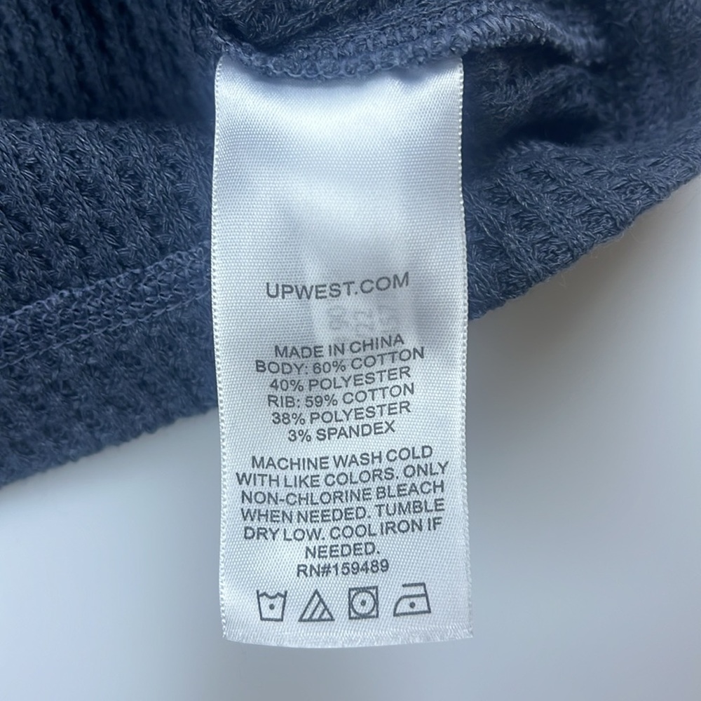 UpWest Cozy Up Waffle Crewneck Tee S135 - Picture 6 of 7